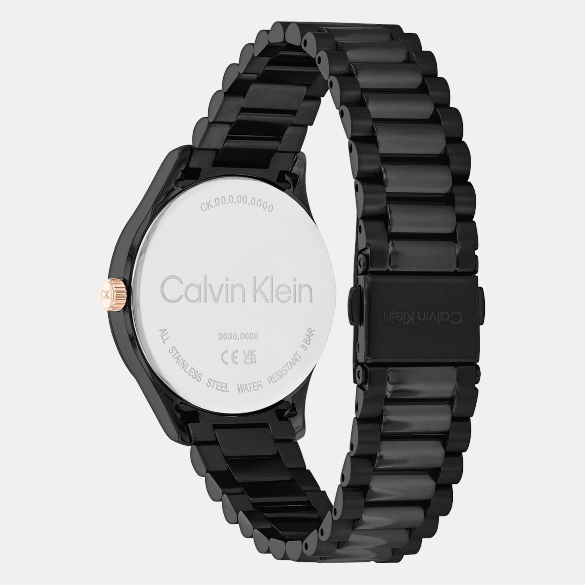Ck Burst Unisex Quartz Black Dial Analog Stainless Steel Watch 25200233