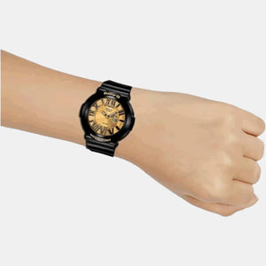 Baby-G Women Quartz Black Dial Analog-Digital Leather Watch B143