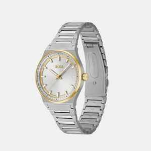 Candor Women Quartz Silver Dial Analog Stainless Steel Watch 1502734