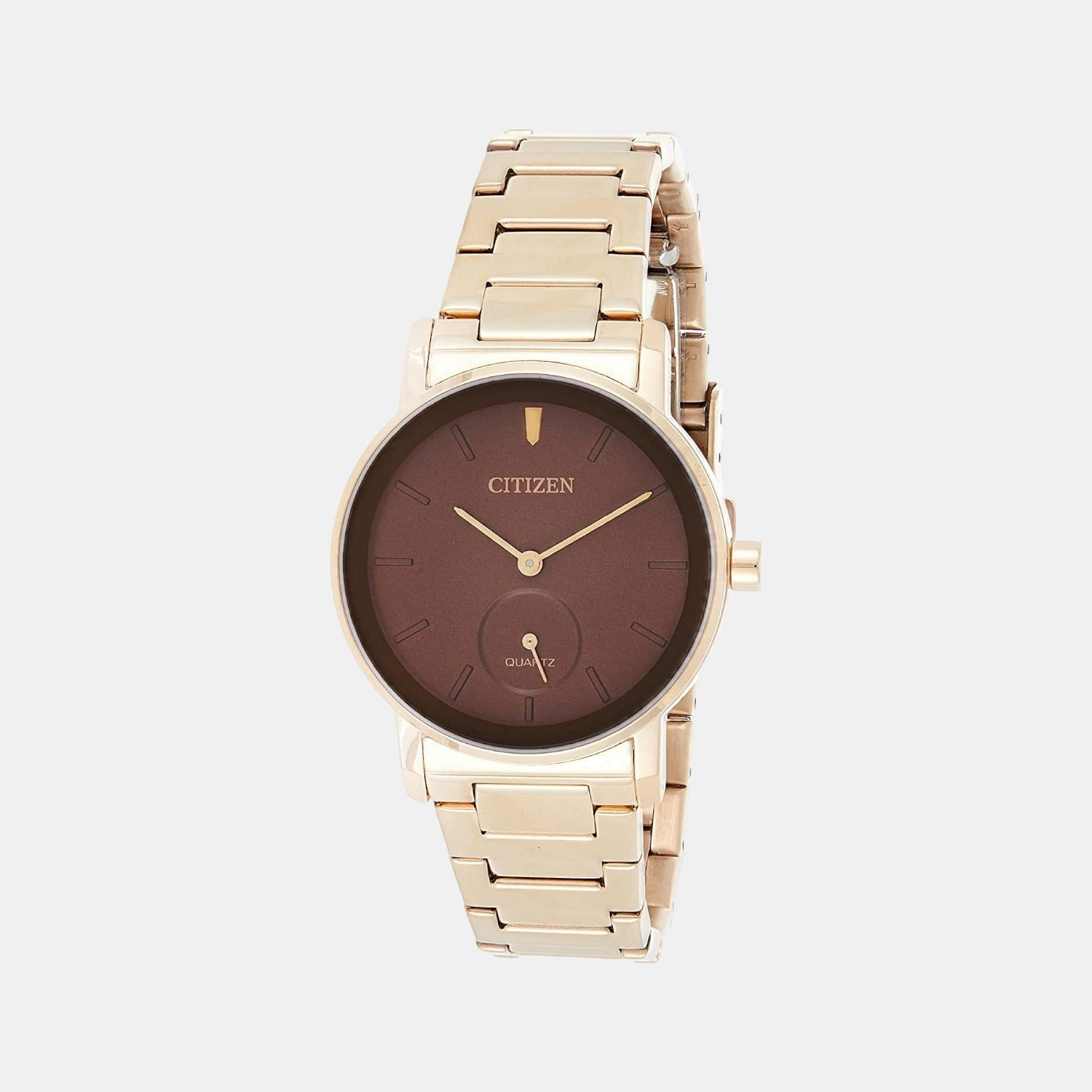 Citizen X Women Quartz Brown Dial Analog Stainless Steel Watch EQ9063-55X