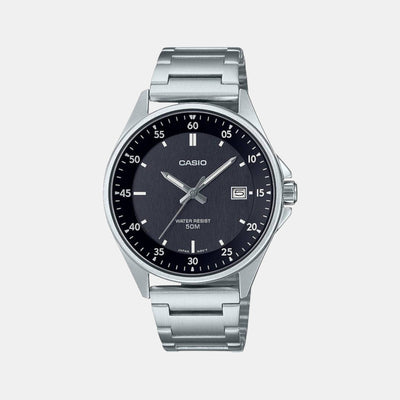 Enticer Men Quartz Black Dial Analog Stainless Steel Watch A2099