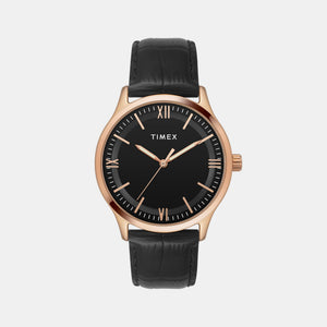 Classics Men Quartz Black Dial Analog Leather Watch TW0TG6521