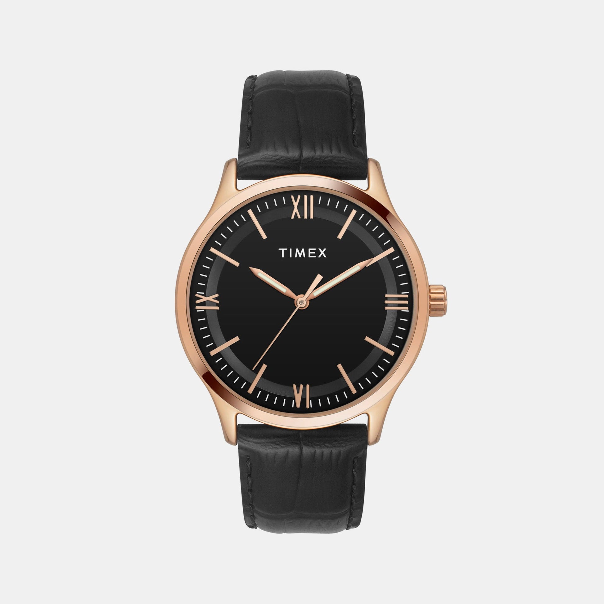 Classics Men Quartz Black Dial Analog Leather Watch TW0TG6521