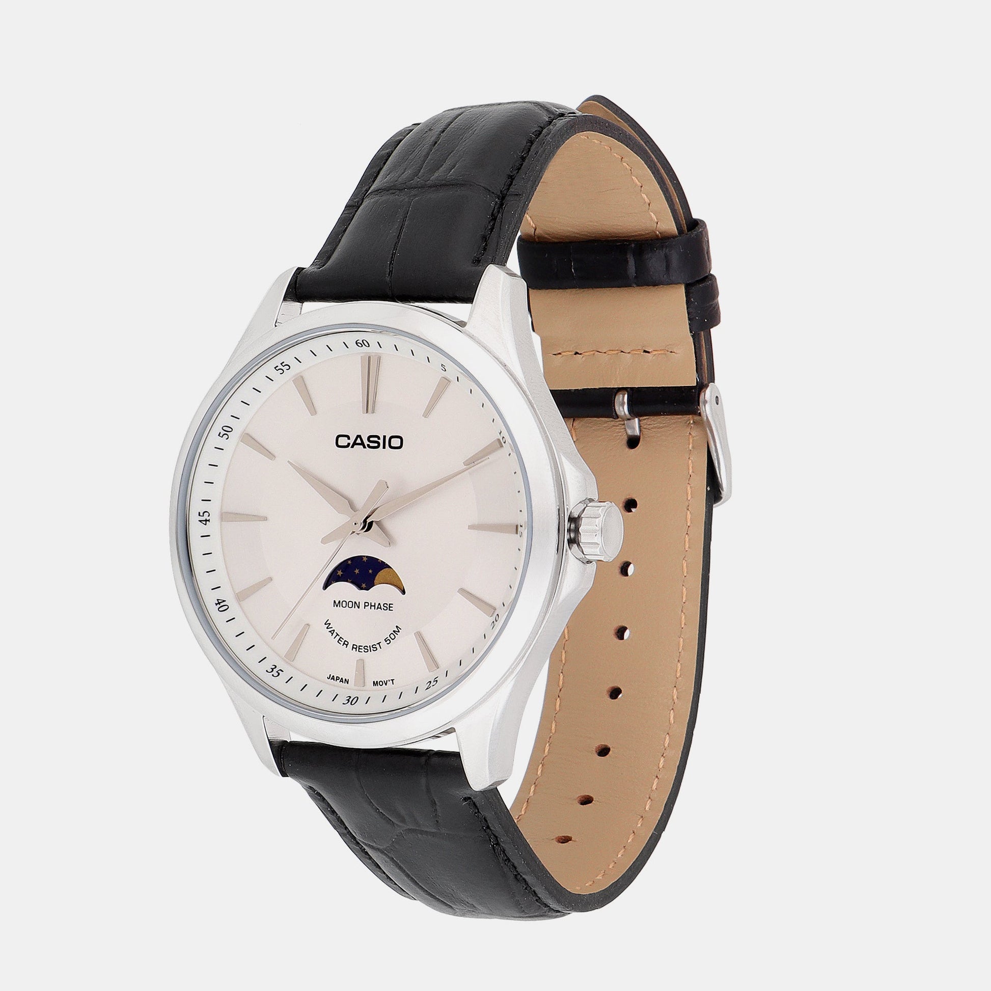 Enticer Men Quartz White Dial Analog Leather Watch A2168
