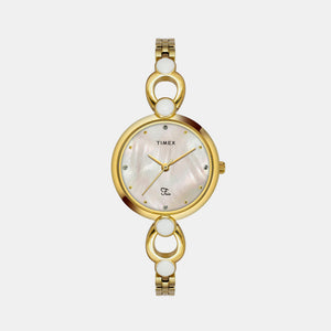 Fria Women Quartz Mother Of Pearl Dial Analog Brass Watch TWEL18101
