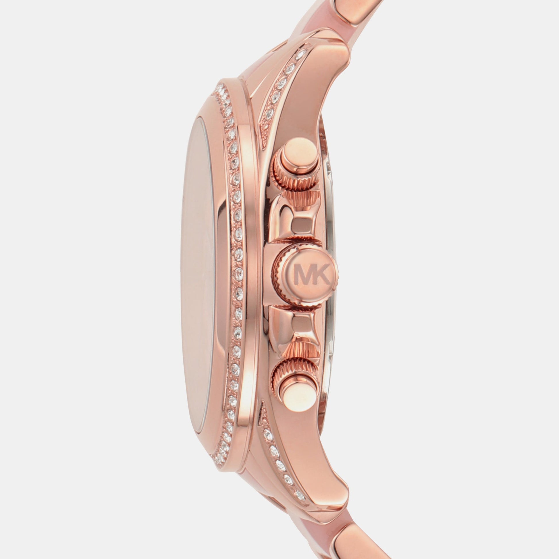 Blair Women Quartz Rose Gold Dial Chronograph Stainless Steel Watch MK6763