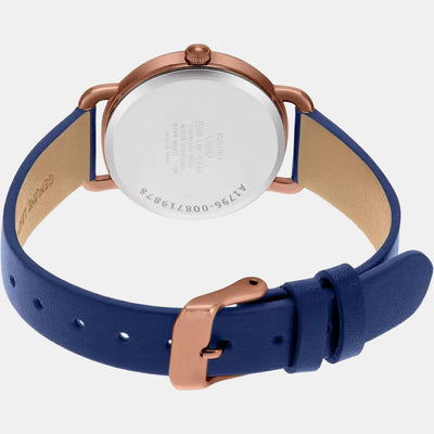 Enticer Women Quartz Blue Dial Analog Leather Watch A1796