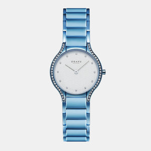 Acacie Women Quartz Silver Dial Analog Stainless Steel Watch V276LERIMA