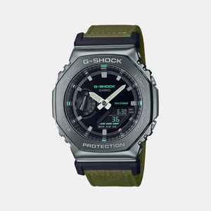 G-Shock Men Quartz Grey Dial Analog-Digital Fabric Watch G1374