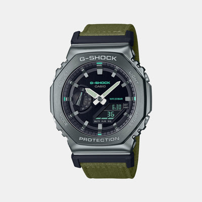 G-Shock Men Quartz Grey Dial Analog-Digital Fabric Watch G1374