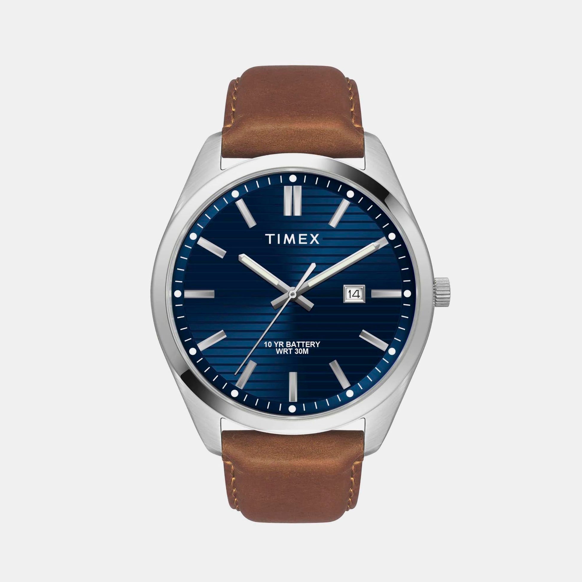 E Class Men Quartz Blue Dial Analog Leather Watch TWTG10408