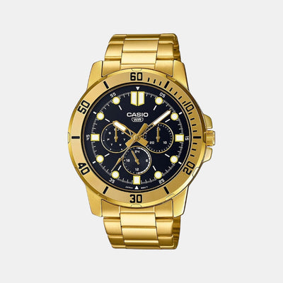 Enticer Men Quartz Black Dial Chronograph Stainless Steel Watch A1856