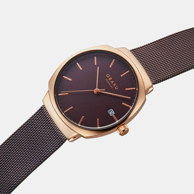 Felt Lille Women Quartz Brown Dial Analog Stainless Steel Watch V273LDVNMN