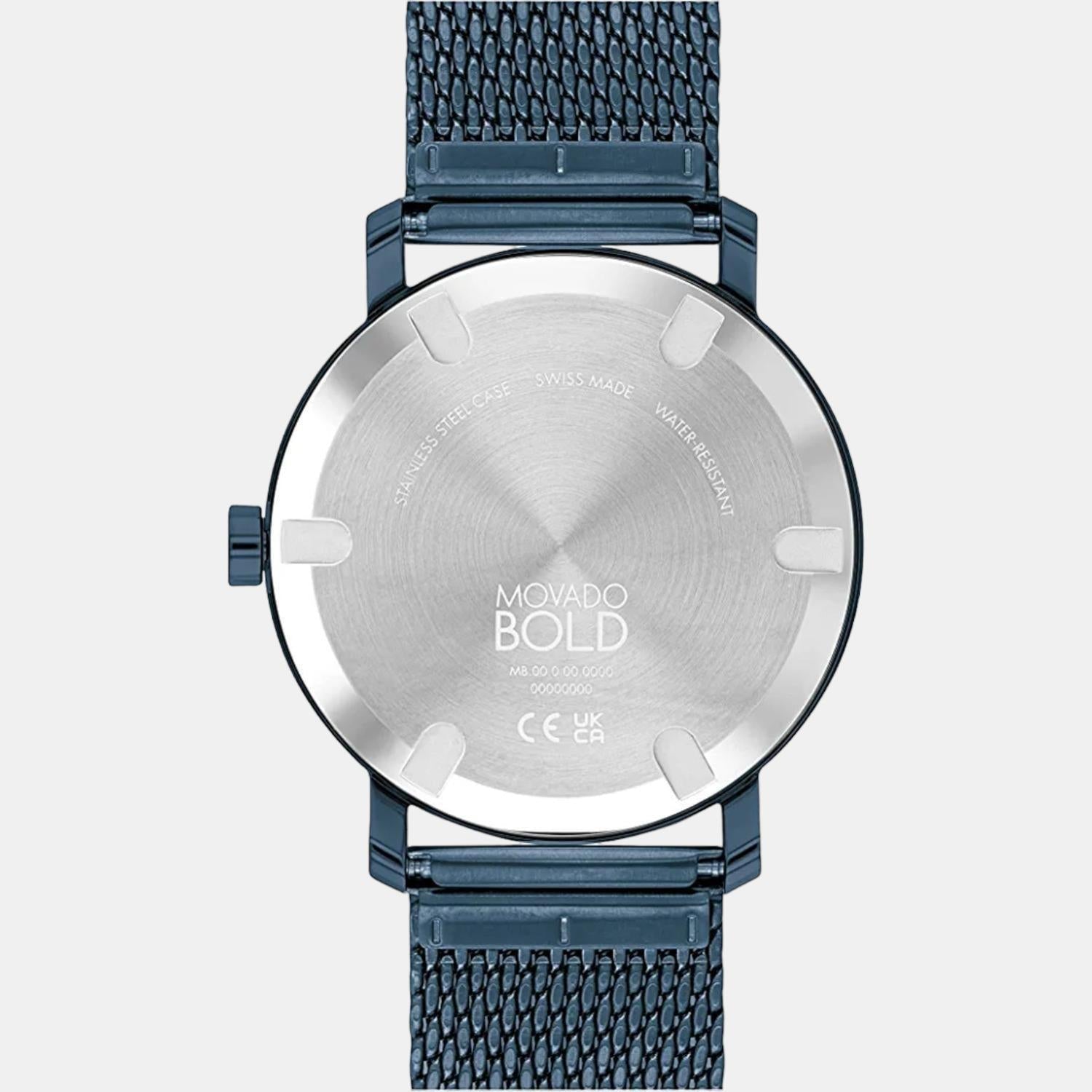 Bold Evolution Men Quartz Blue Dial Analog Stainless Steel Watch 3600793