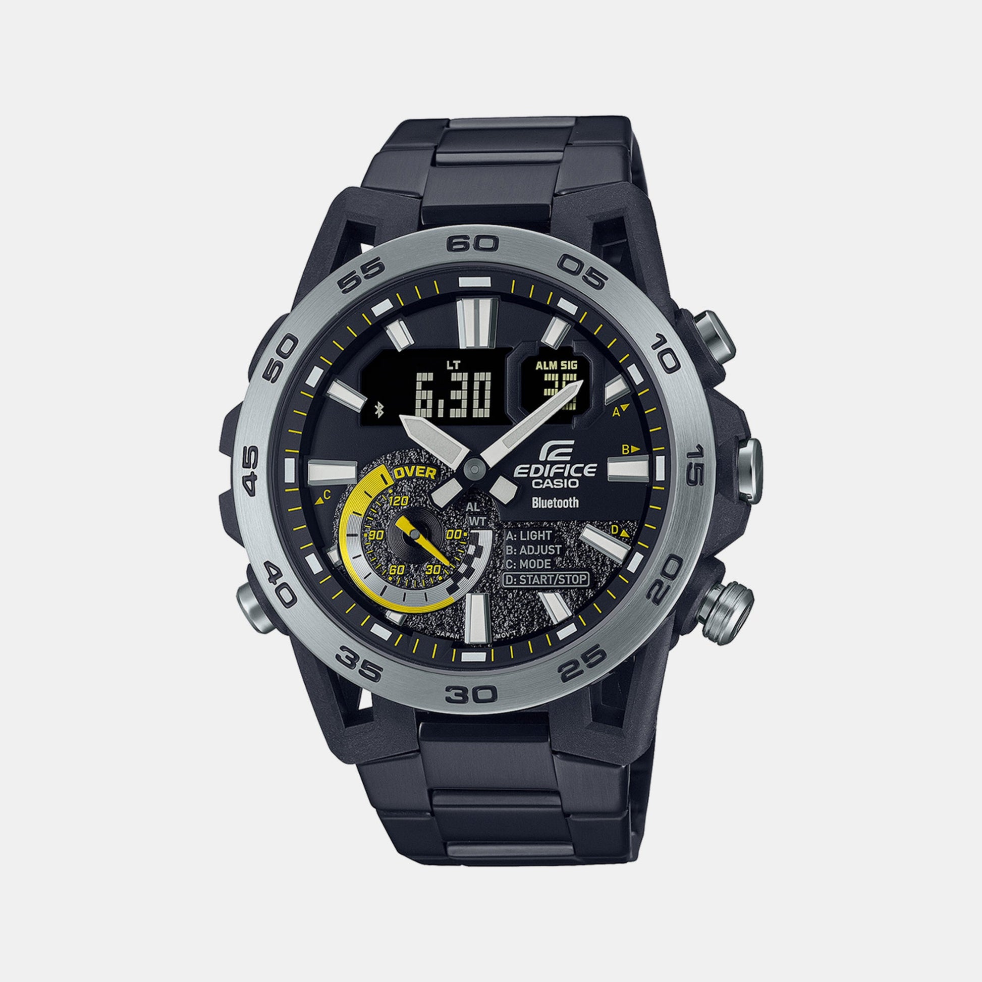 Edifice Men Quartz Black Dial Analog-Digital Stainless Steel Watch ED576
