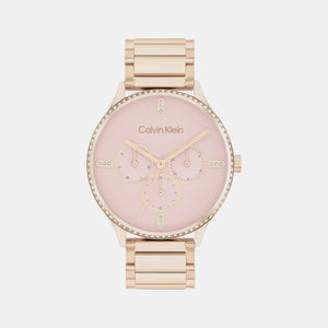Ck Dress Women Quartz Pink Dial Multi-Function Stainless Steel Watch 25200370