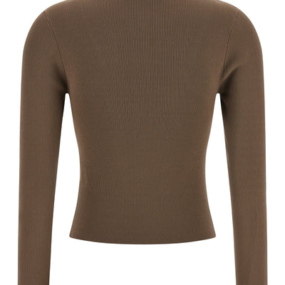 Alexander Wang Logo Ribbed Sweater