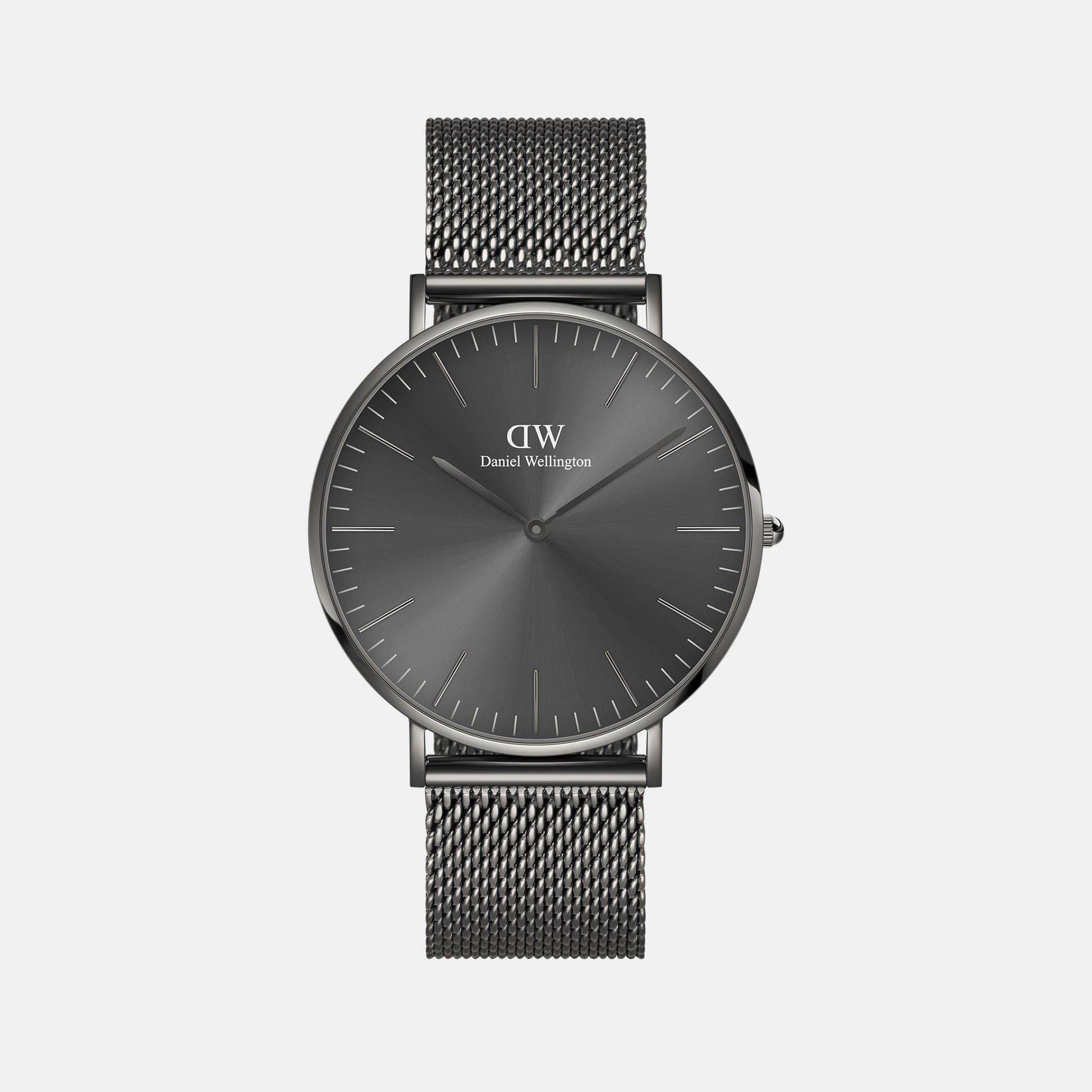 Classic Men Quartz Grey Dial Analog Stainless Steel Watch DW00100630K