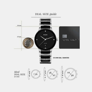 Centrix Unisex Quartz Black Dial Analog Ceramic Watch R30021712