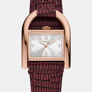 Harwell Women Quartz Rose Gold Dial Analog Leather Watch ES5301