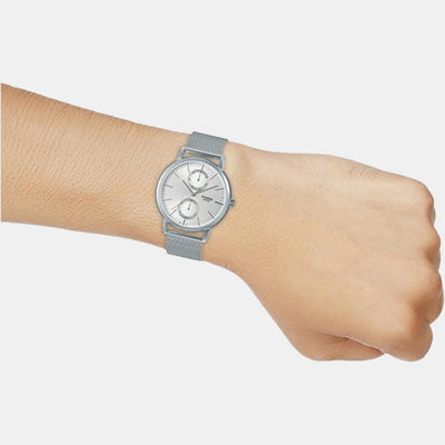 Enticer Men Quartz White Dial Chronograph Stainless Steel Watch A2066