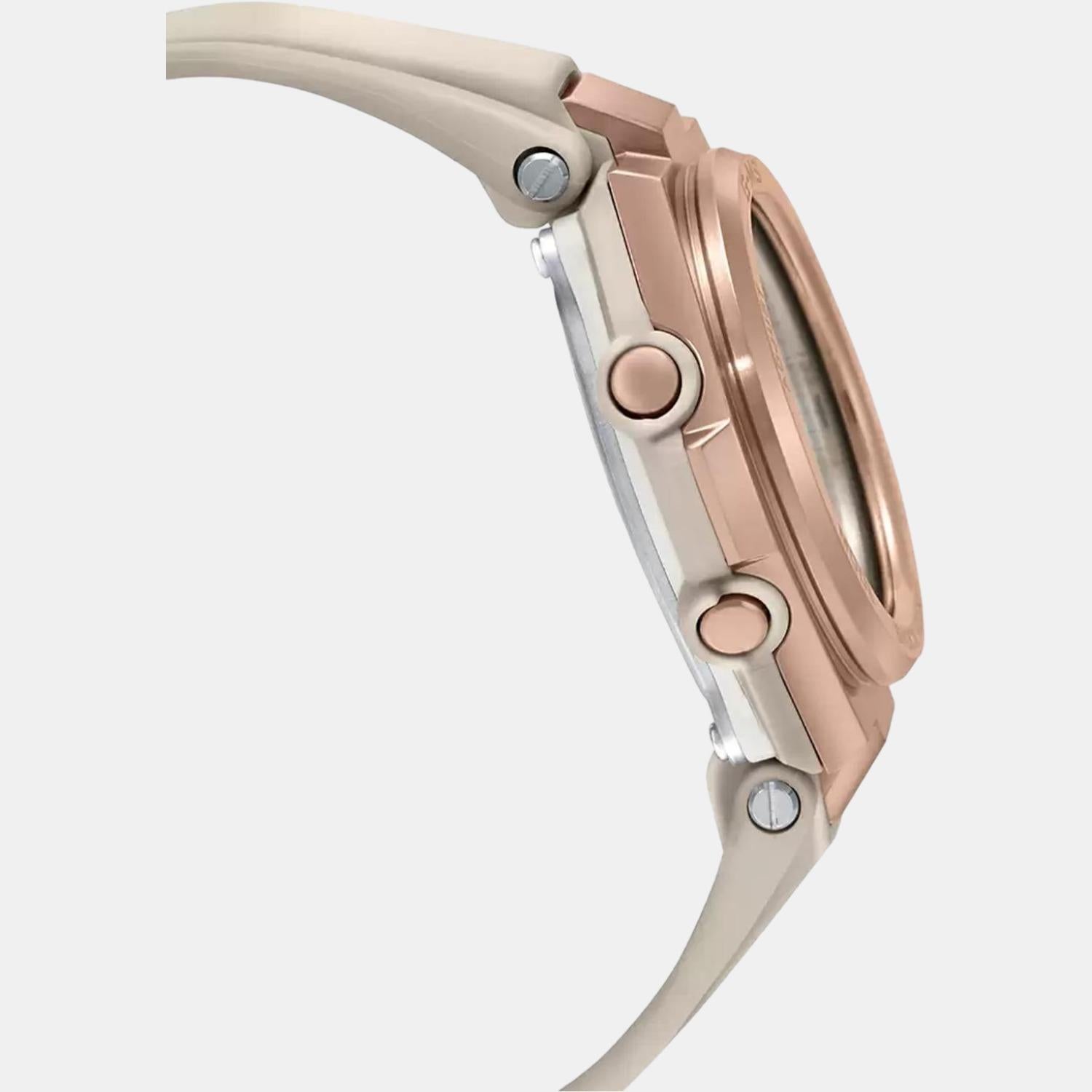 Baby-G Women Quartz Rose Gold Dial Analog-Digital Resin Watch B216