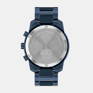 Bold Men Quartz Blue Dial Chronograph Ceramic Watch 3601117