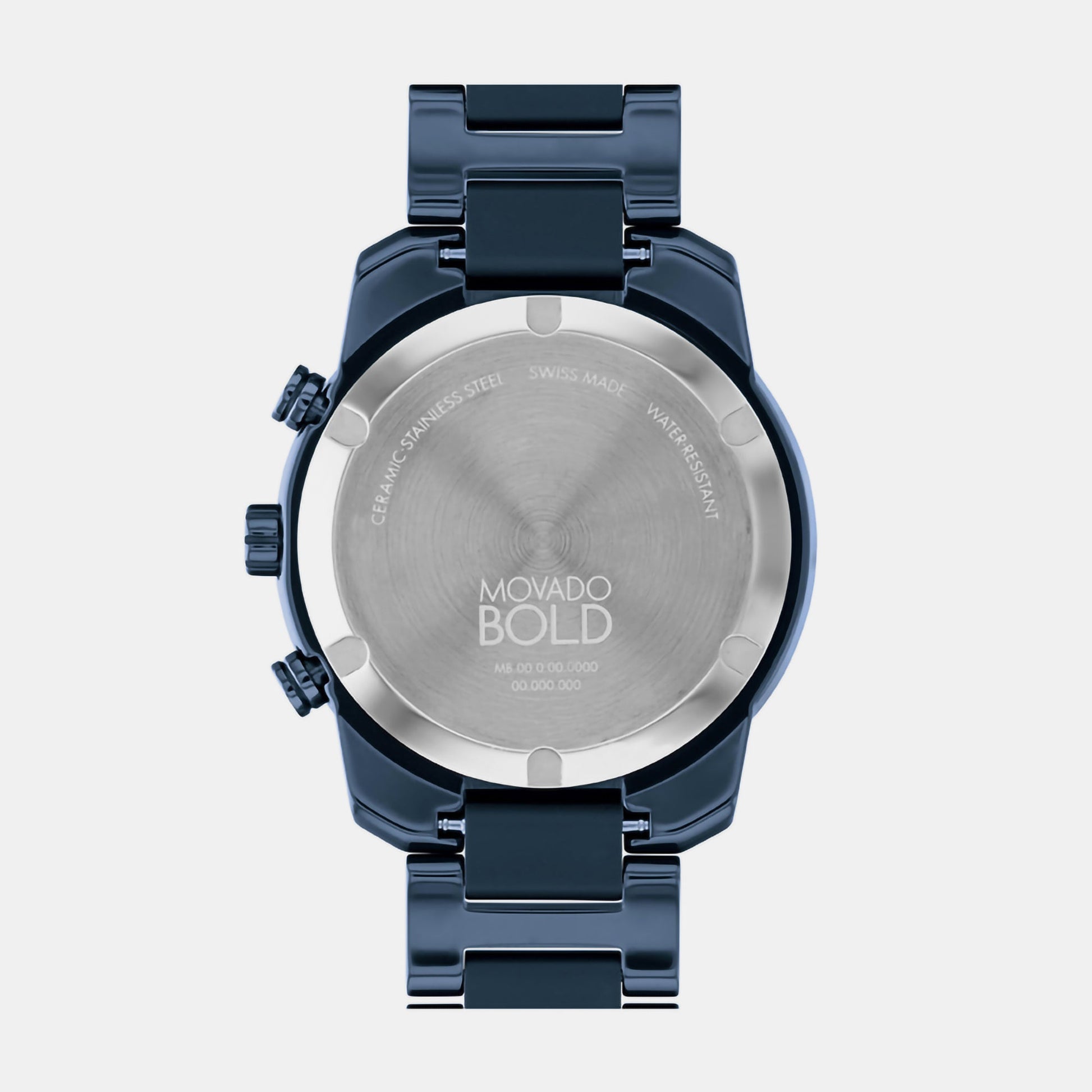 Bold Men Quartz Blue Dial Chronograph Ceramic Watch 3601117
