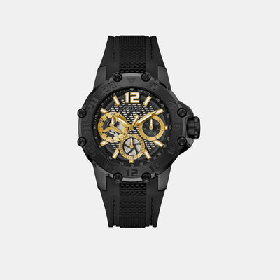 Contender Men Quartz Black Dial Chronograph Silicone Watch GW0640G2