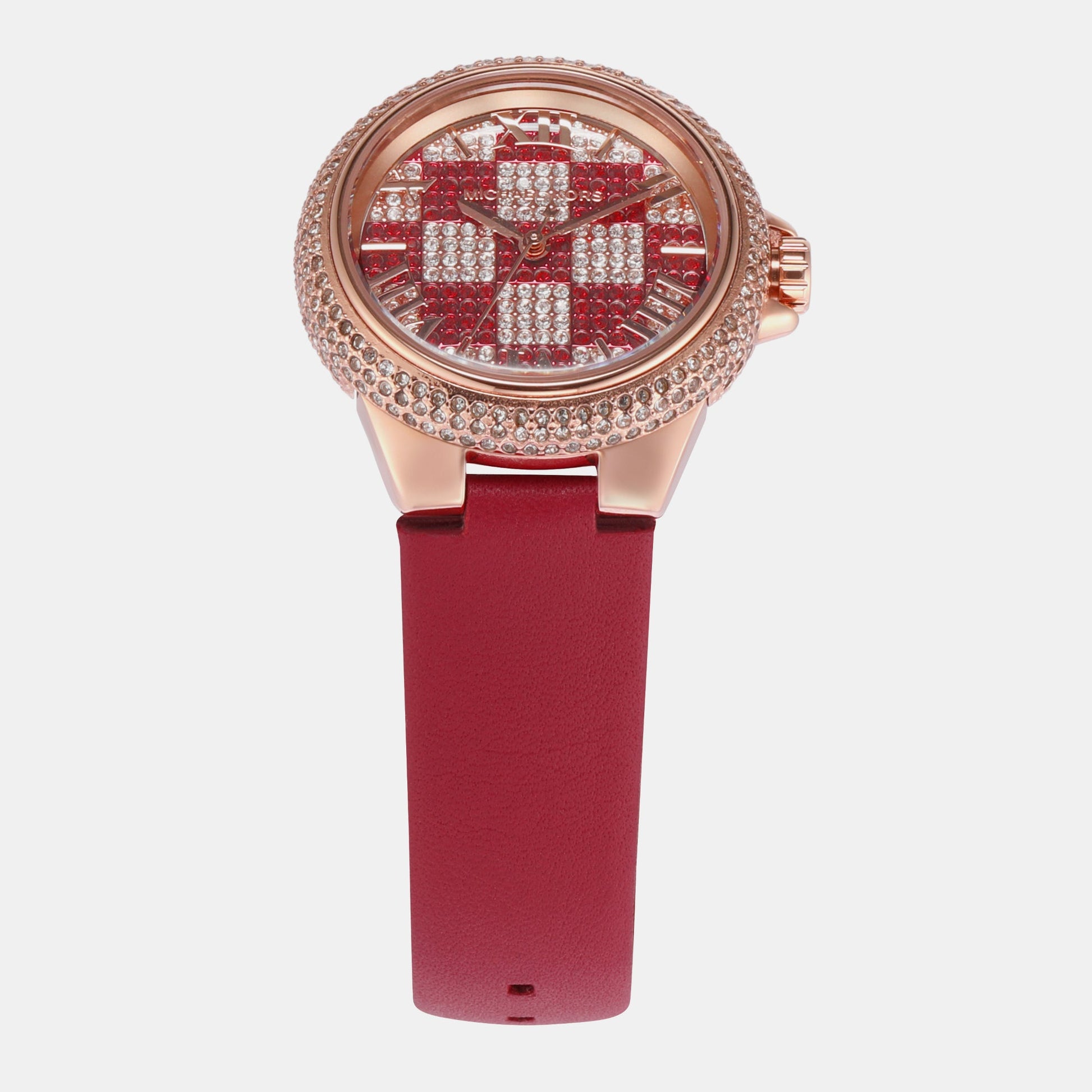 Camille Women Quartz Rose Gold Dial Analog Leather Watch MK4701