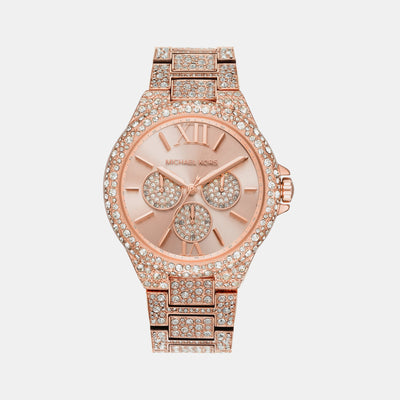 Camille Women Quartz Rose Gold Dial Chronograph Stainless Steel Watch MK6961