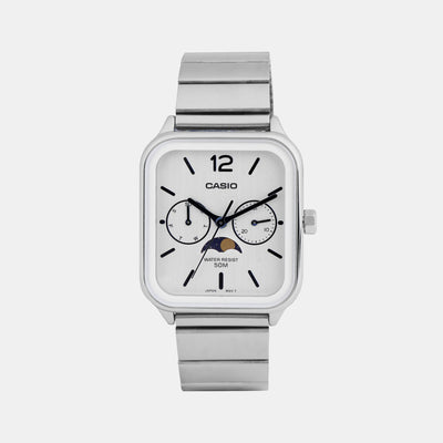 Enticer Men Quartz White Dial Chronograph Stainless Steel Watch A2183