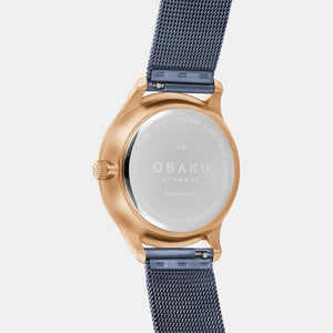 Ask Ocean Men Quartz Blue Dial Analog Stainless Steel Watch V249GMVLML