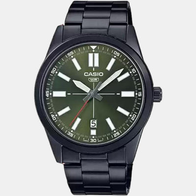 Enticer Men Quartz Green Dial Analog Stainless Steel Watch A1942