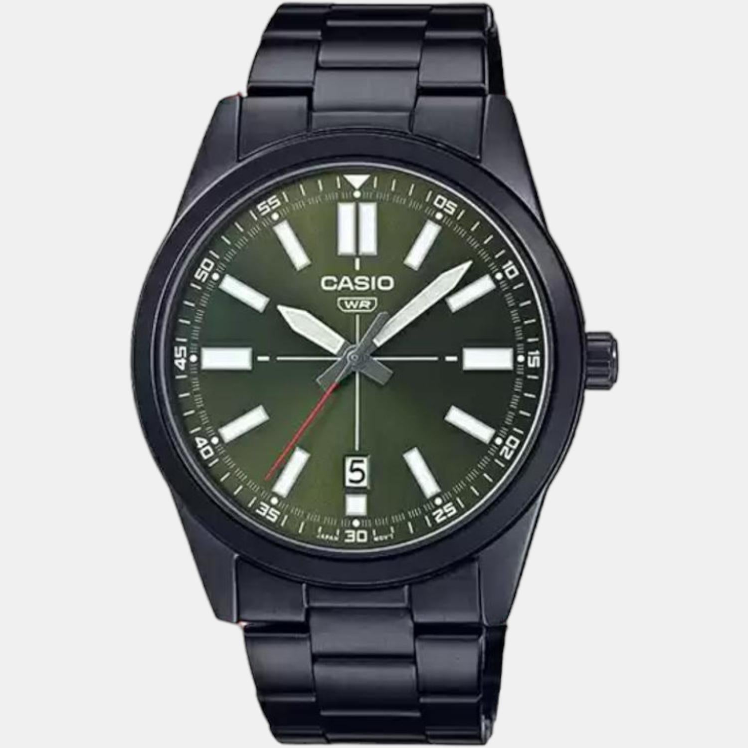 Enticer Men Quartz Green Dial Analog Stainless Steel Watch A1942