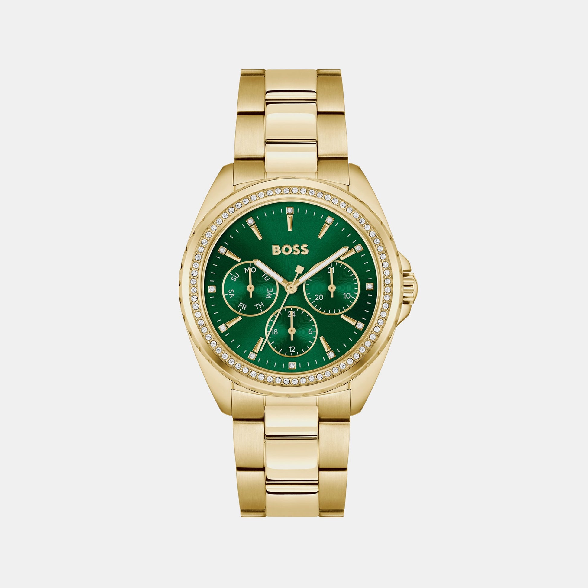 Atea Women Quartz Green Dial Chronograph Stainless Steel Watch 1502714
