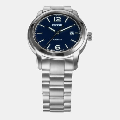 Heritage Men Automatic Blue Dial Analog Stainless Steel Watch ME3244