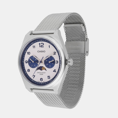 Enticer Men Quartz White Dial Chronograph Stainless Steel Watch A2180