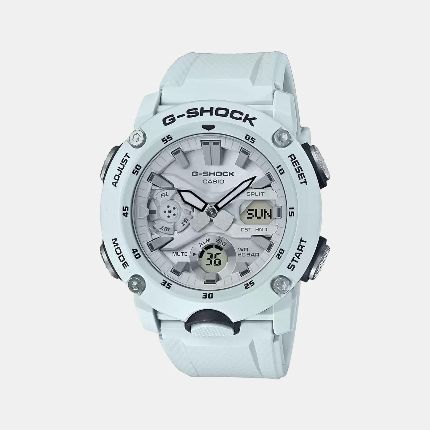 G-Shock Men Quartz White Dial Analog-Digital Resin Watch G971