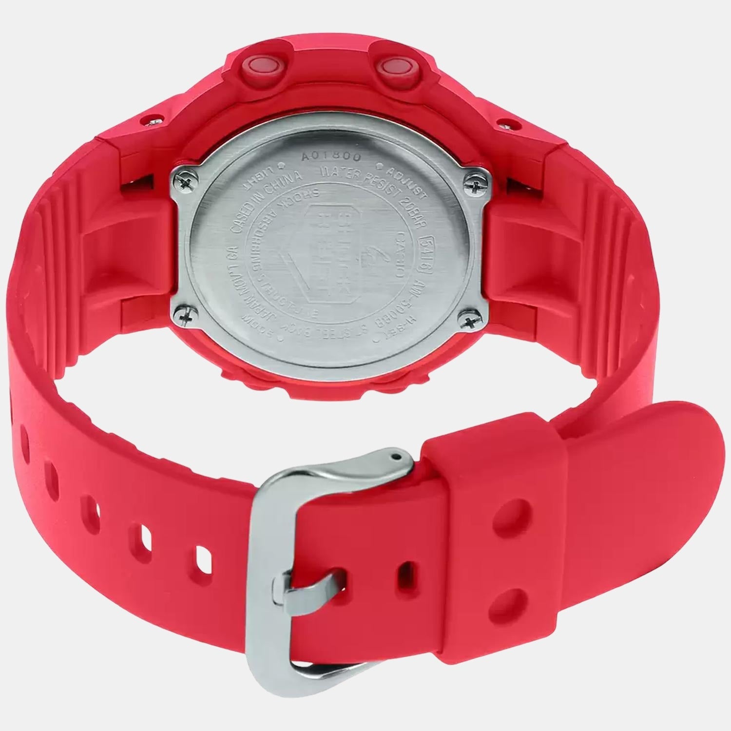 G-Shock Men Quartz Red Dial Analog-Digital Resin Watch G1081