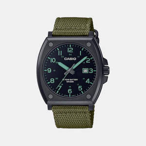 Enticer Men Quartz Black Dial Analog Fabric Watch A2122