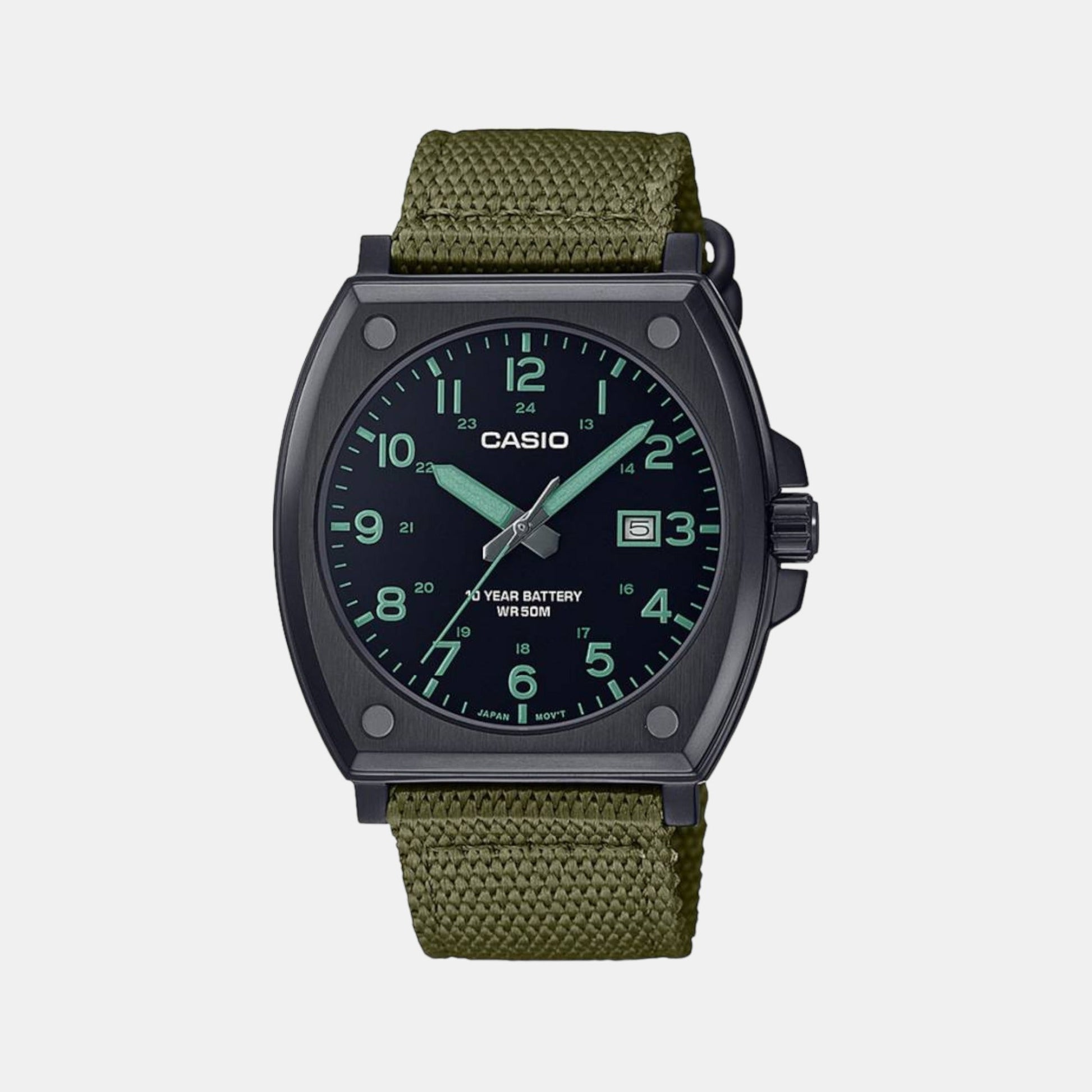 Enticer Men Quartz Black Dial Analog Fabric Watch A2122
