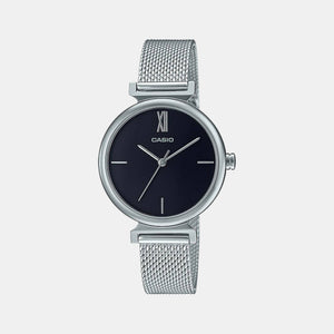 Enticer Women Quartz Black Dial Analog Stainless Steel Watch A2124