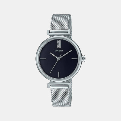 Enticer Women Quartz Black Dial Analog Stainless Steel Watch A2124