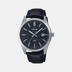 Enticer Men Quartz Black Dial Analog Leather Watch A2097