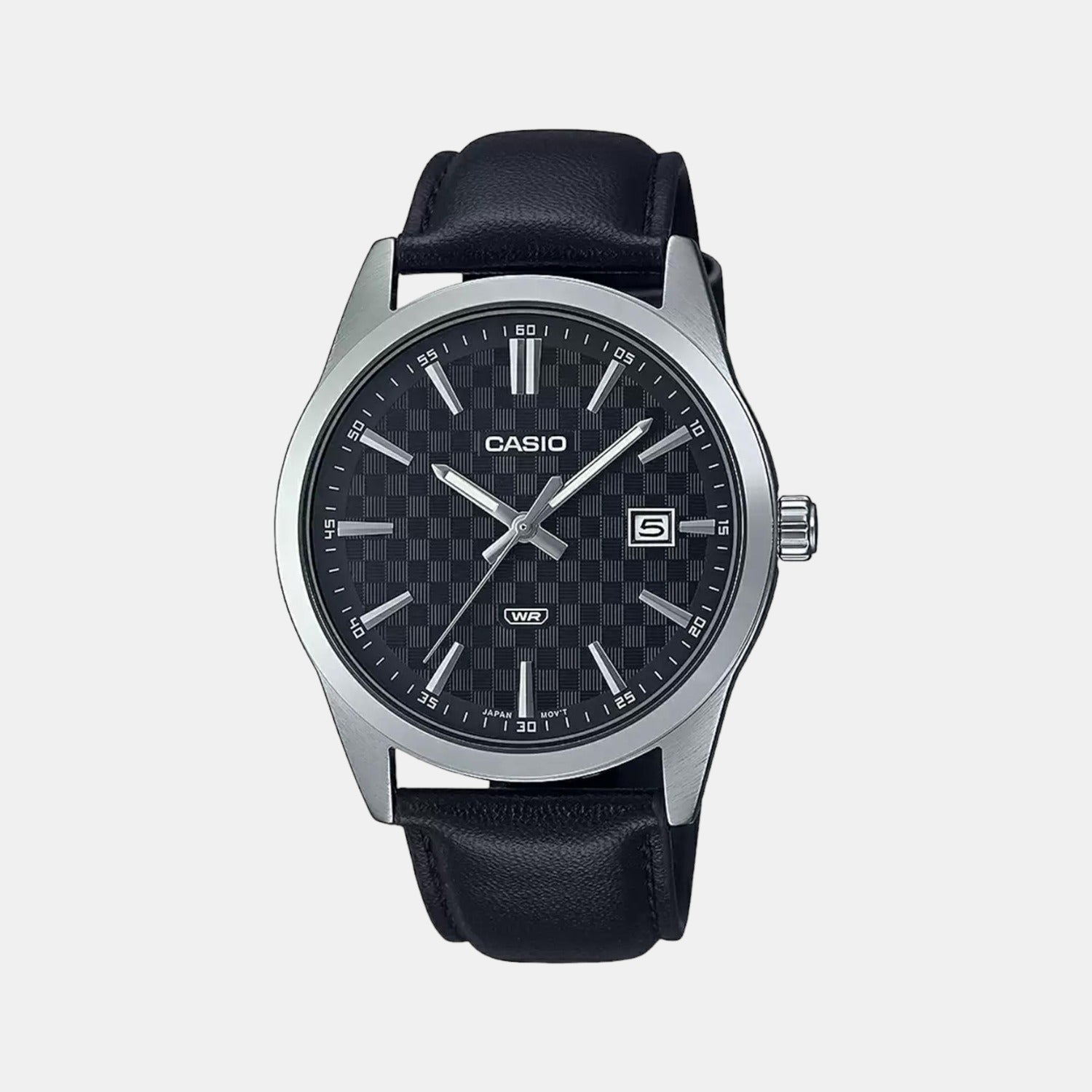 Enticer Men Quartz Black Dial Analog Leather Watch A2097