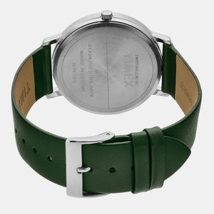 Classics Men Quartz Silver Dial Analog Leather Watch TW0TG8013