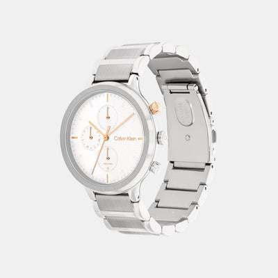 Energize Women Quartz White Dial Chronograph Stainless Steel Watch 25200238