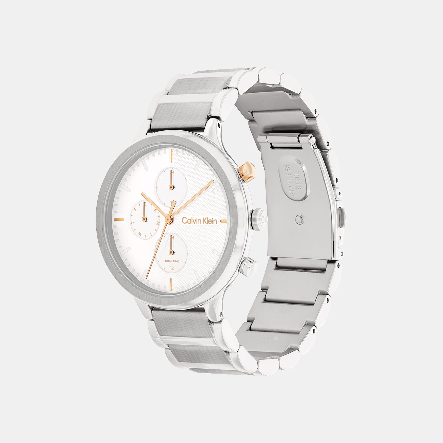 Energize Women Quartz White Dial Chronograph Stainless Steel Watch 25200238