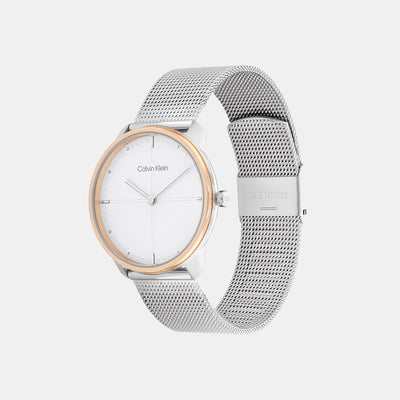 Ck Iconic Unisex Quartz Grey Dial Analog Mesh Watch 25200157